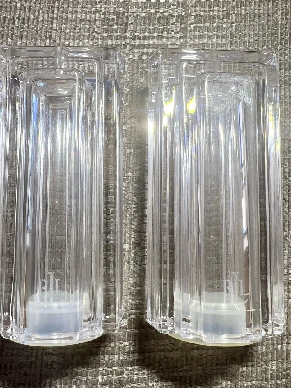 Ralph Lauren Clear Crystal Ribbed Salt and Pepper Shakers